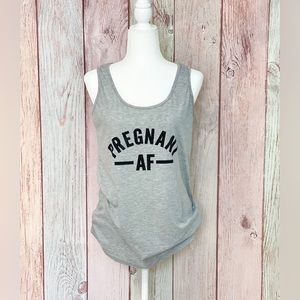 ‼️CLEARANCE SALE‼️ Women’s Maternity “Pregnant AF” Tank Top Size Small